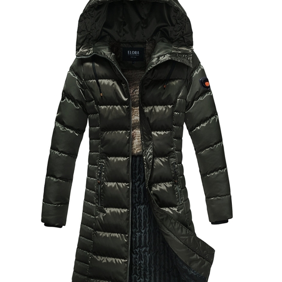 NWT Elora Mid Length Winter Coat Faux Fur and Quilted Lining sz M - Picture 3 of 11